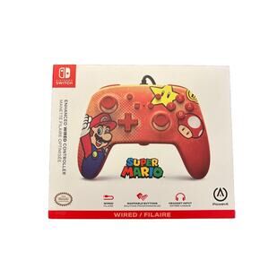 Official Super Mario Red Wired Controller for Nintendo Switch-New In Box